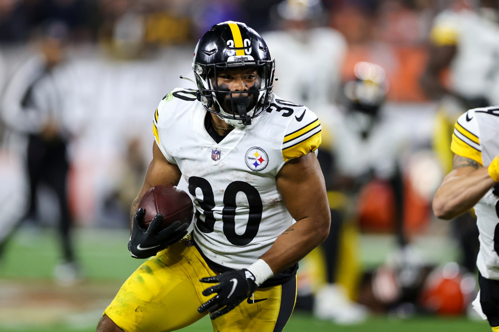 Pittsburgh Steelers Running Back Jaylen Warren Best Rookie Landing Spots for Prospects in the 2025 NFL Draft Class Fantasy Football Dynasty FF Value Stock